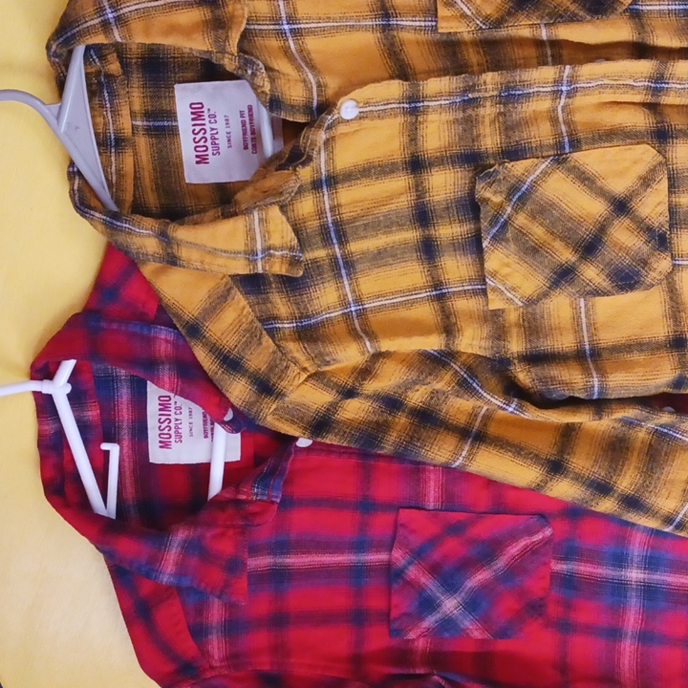 2 Mossimo flannels S